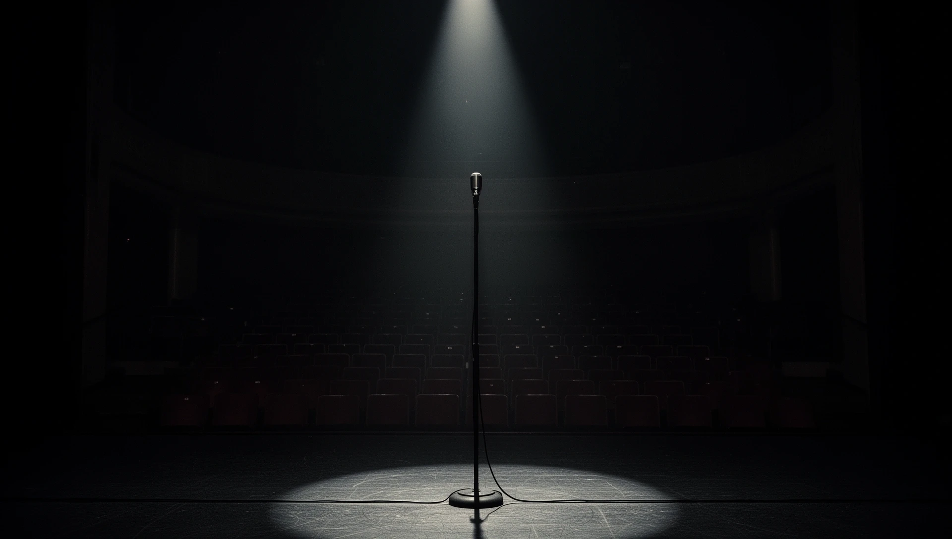 ステージに立つパフォーマーのシルエット